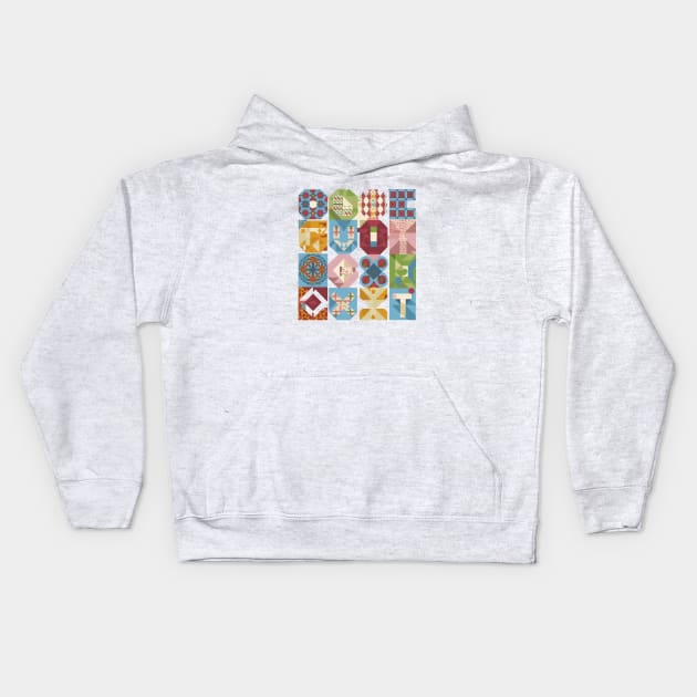 Local Quilting Day – January Kids Hoodie by irfankokabi